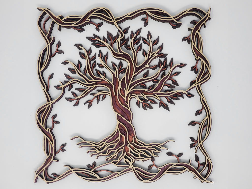 Tree of Life Layered Wooden Art