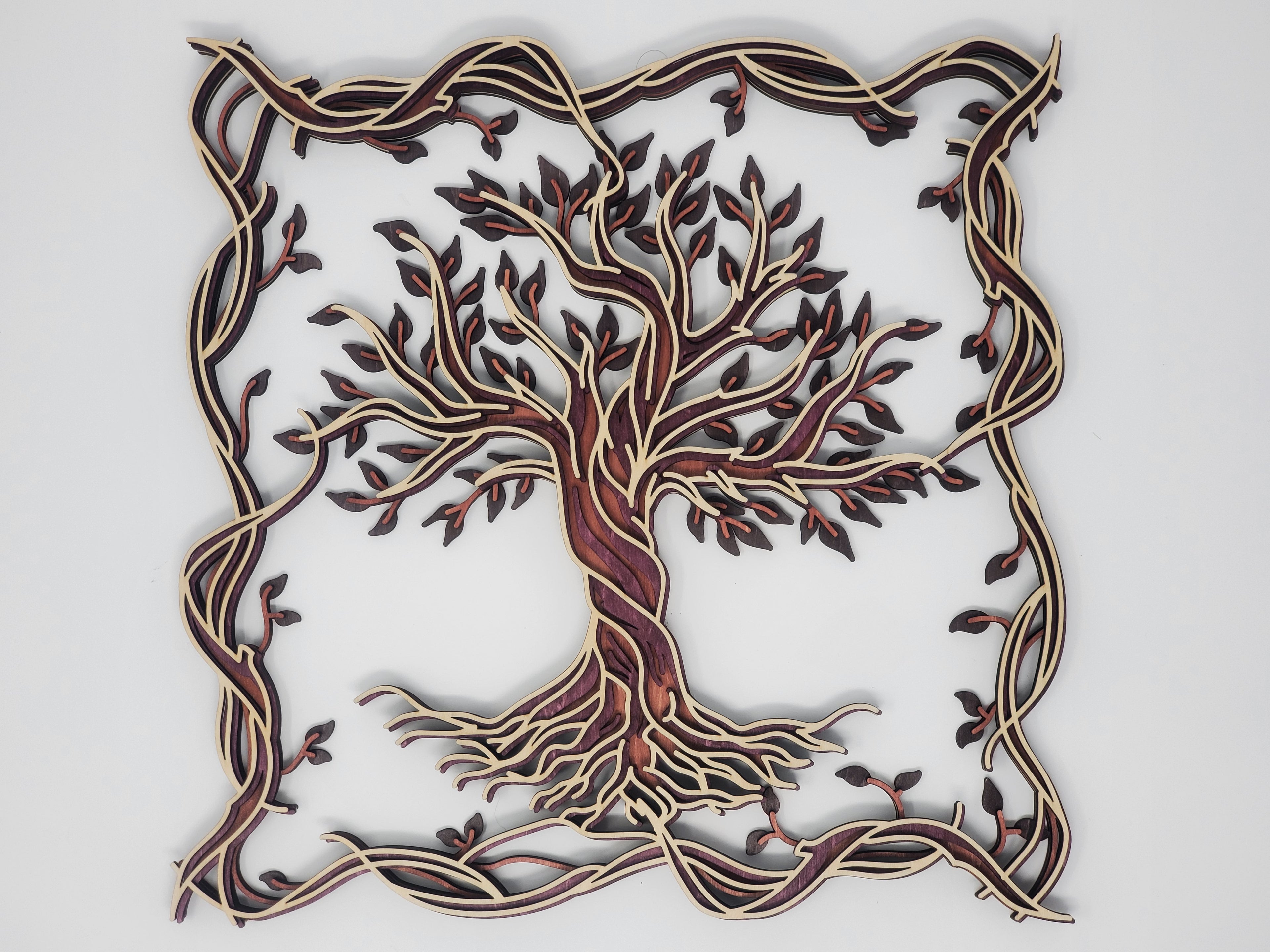 Tree of Life Layered Wooden Art