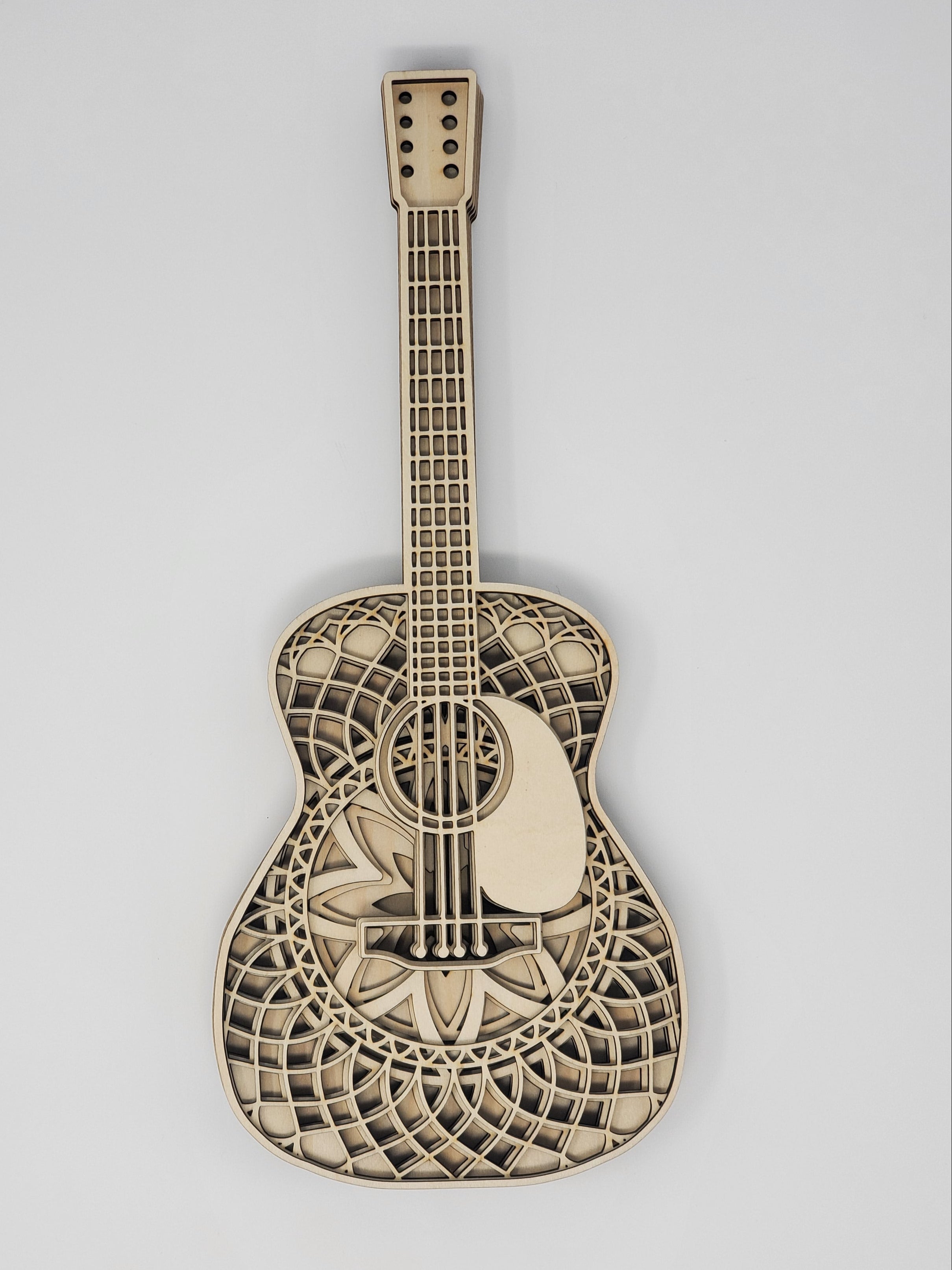 Guitar Layered Wooden Art