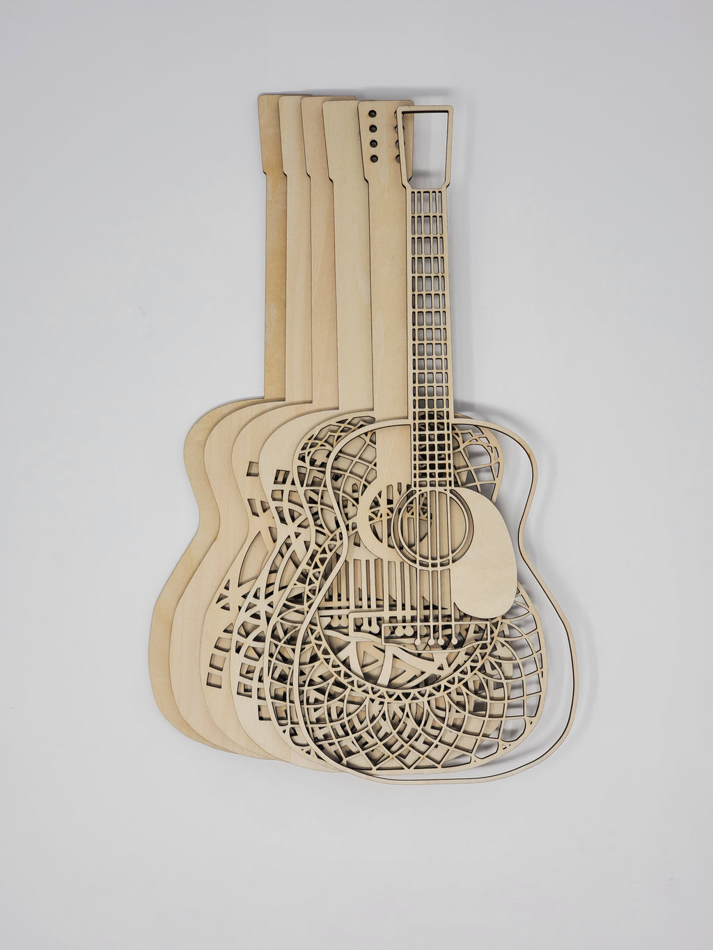 Guitar Layered Wooden Art