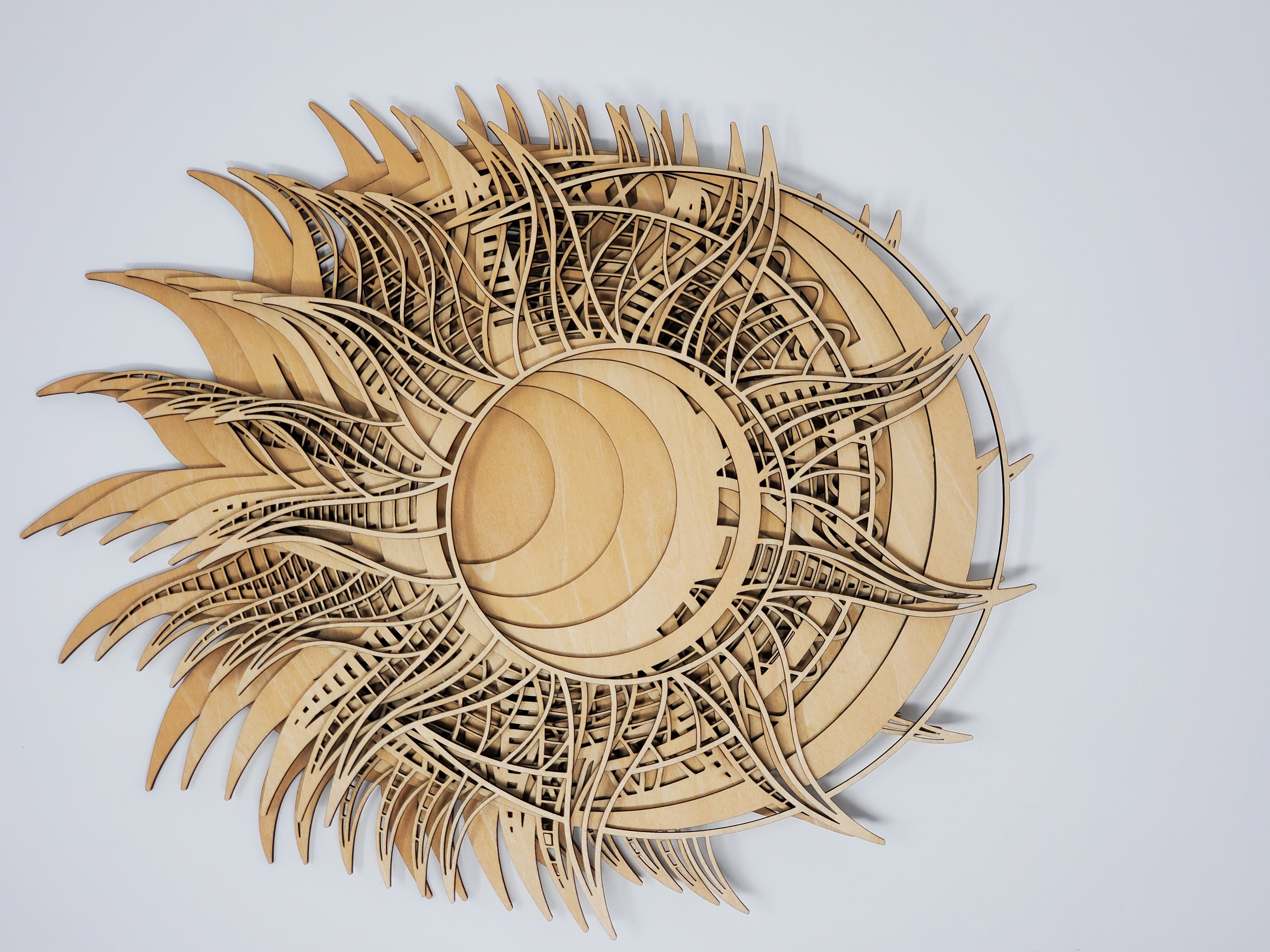 Sun/Moon Layered Wooden Art