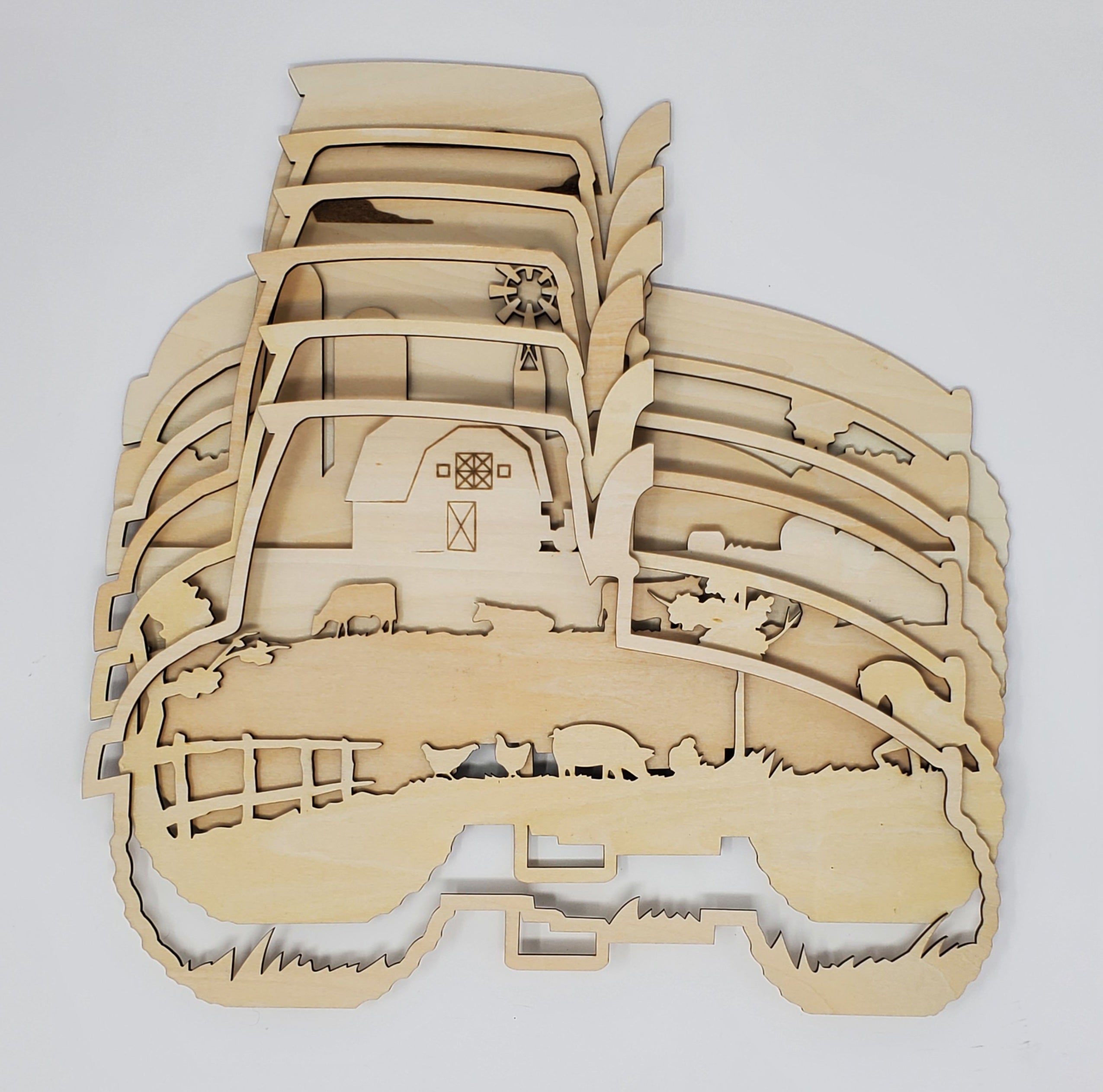 Farm Life Layered Wooden Art